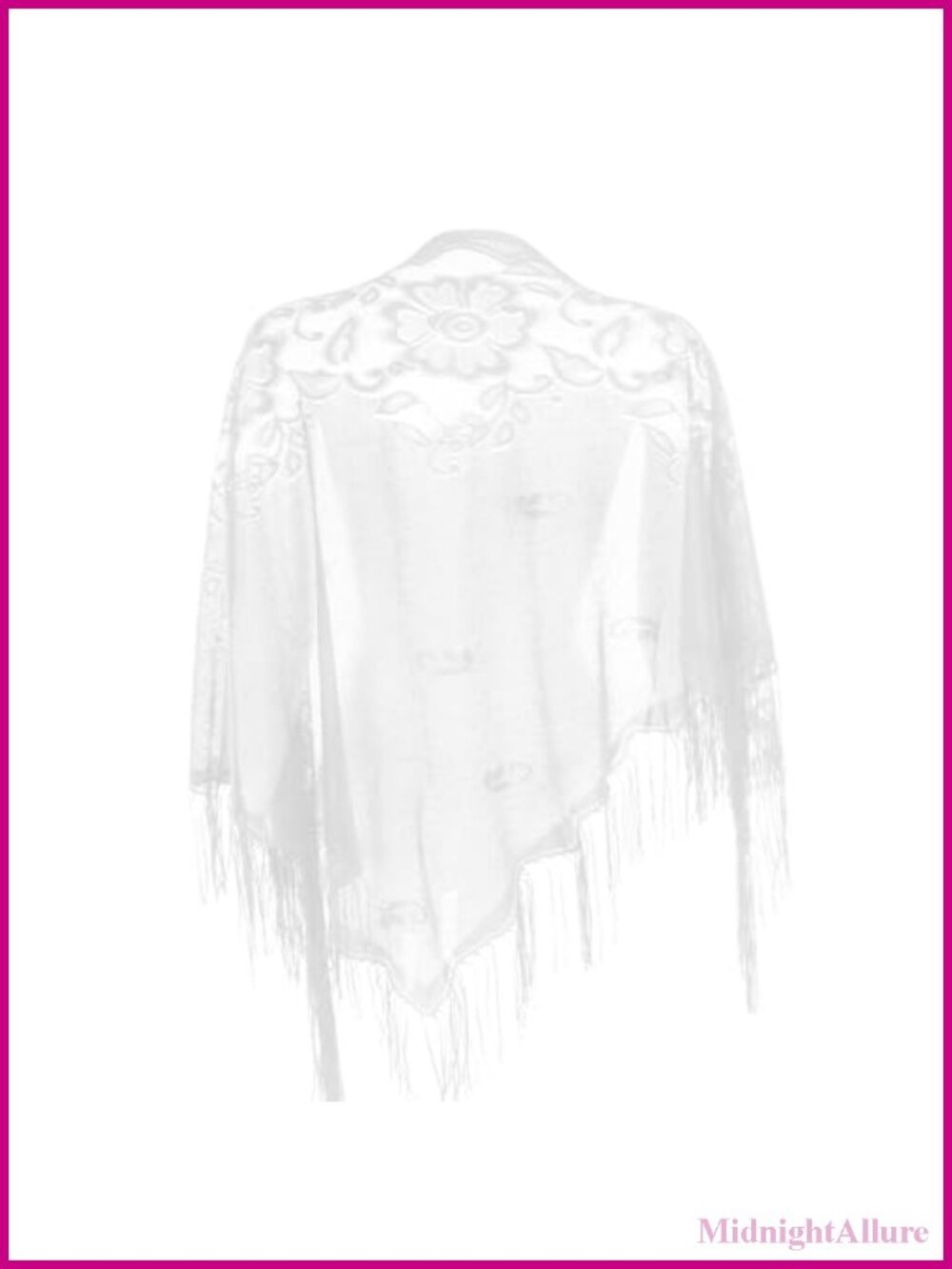Women's Lace Shawl Wrap Triangle Scarf with Fringe, Evening Dress Cover Up